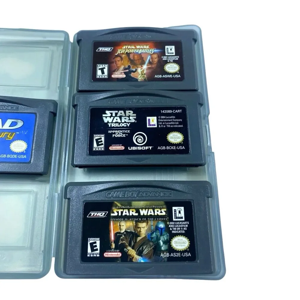 Nintendo Game Boy Advance GBA Game Lot 7 Star Wars LEGO Board Game Sprint Quad